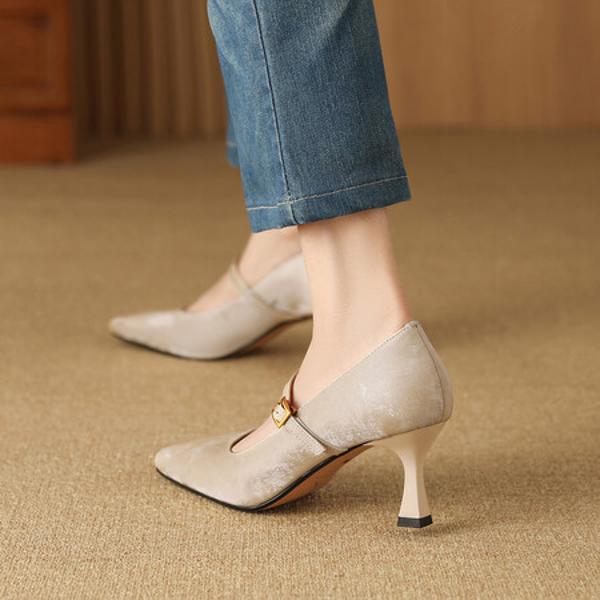 Exquisite Handmade Genuine Leather Women’s Shoes: Luxury Craftsmanship Awaits(Edfmr7595)