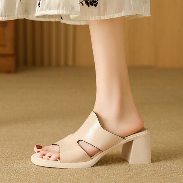 Luxurious Handmade Leather Women's Shoes - Elegance in Craftsmanship(Edfmr771-3)