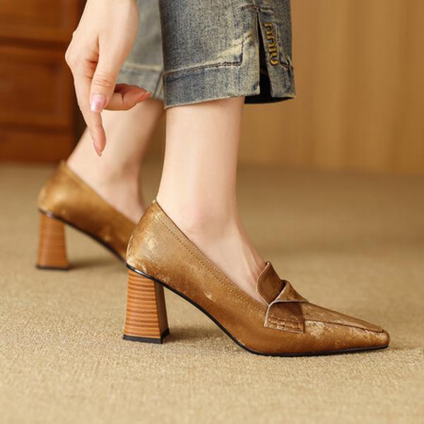 Elegant Handmade Leather Women's Shoes: Luxury Craftsmanship(Edfmr6003)