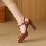 Handcrafted Luxury Leather Women’s Shoes - Elegance Redefined(Edfmr781-1)