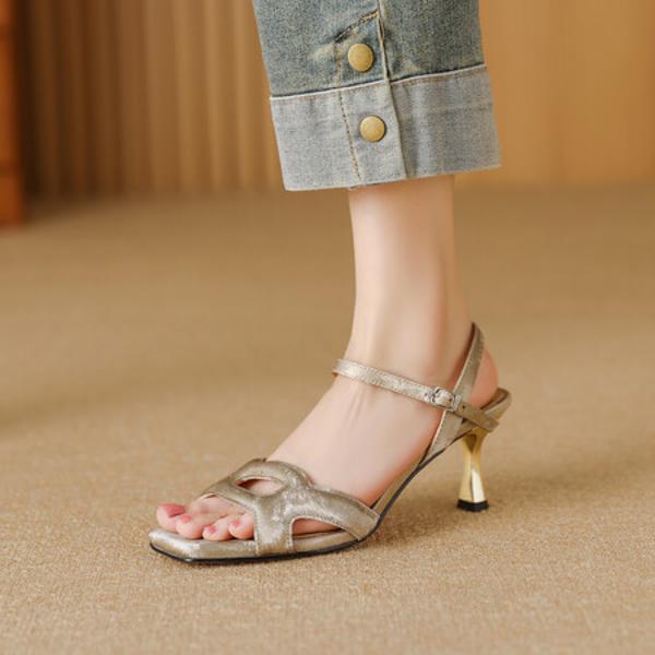 Handcrafted Leather Women’s Shoes - Luxury Elegance(Edfmr779-1)