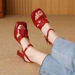 Luxurious Handcrafted Leather Women's Shoes for Elegance(Edfmr782-6)