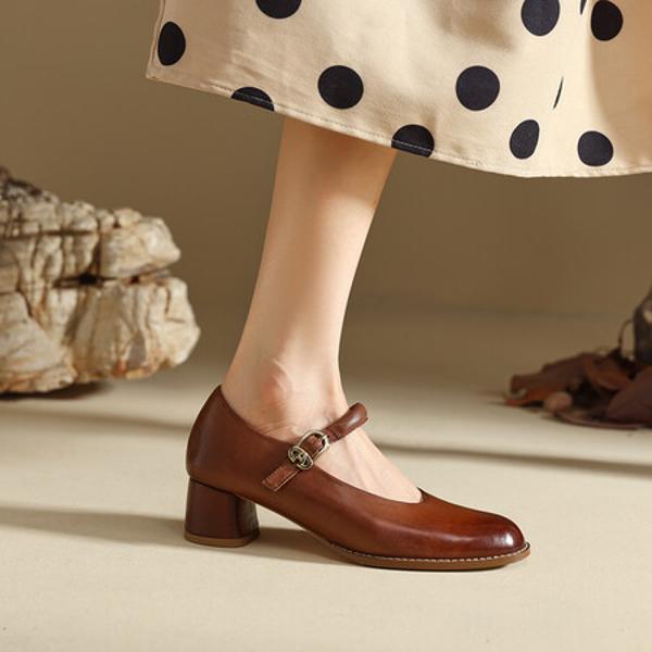 Exquisite Handmade Leather Women’s Shoes: A Touch of Elegance(Edfmr7995)