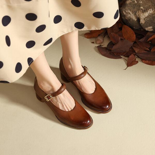 Exquisite Handmade Leather Women’s Shoes: A Touch of Elegance(Edfmr7995)