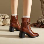 Handcrafted Luxury Leather Women's Shoes(Edfmr796-3)