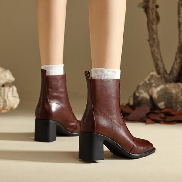 Handcrafted Leather Women's Shoes: Elegant Luxury & Quality(Edfmr796-2)