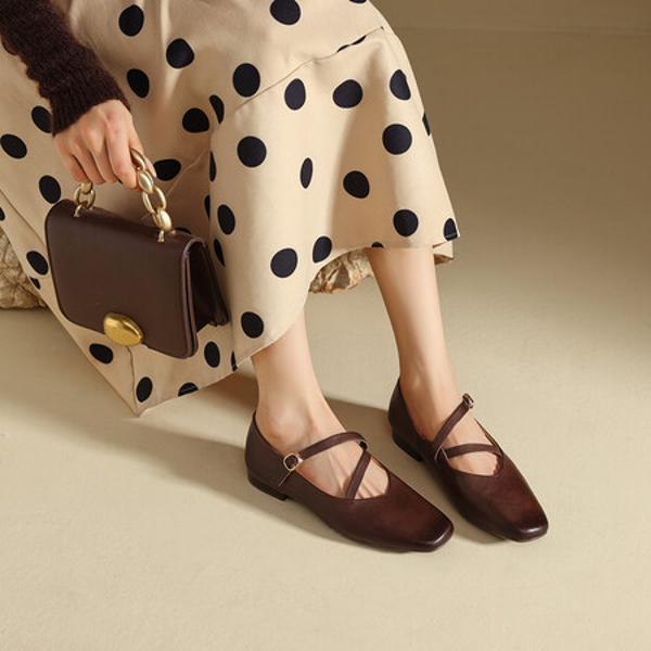 Luxury Handcrafted Leather Women's Shoes for Elegance(Edfmr789-2)