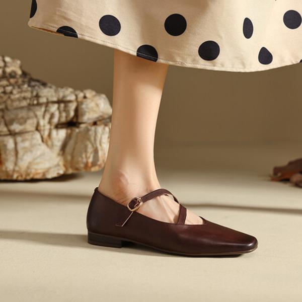 Luxury Handcrafted Leather Women's Shoes for Elegance(Edfmr789-2)