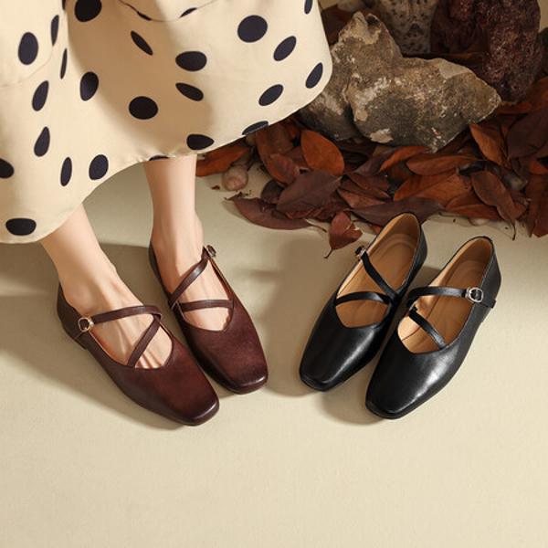 Luxury Handcrafted Leather Women's Shoes for Elegance(Edfmr789-2)