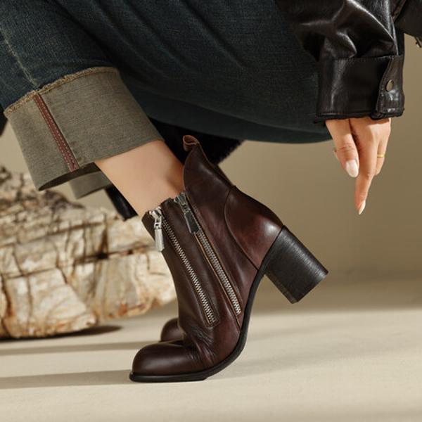 Handcrafted Luxury Leather Women's Shoes: Exquisite Quality and Elegant Design(Edfmr7979)