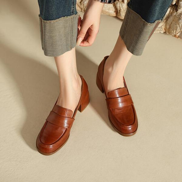 Elegant Handcrafted Premium Leather Women’s Shoes(Edfmr811-1)