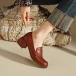 Elegant Handcrafted Premium Leather Women’s Shoes(Edfmr811-1)