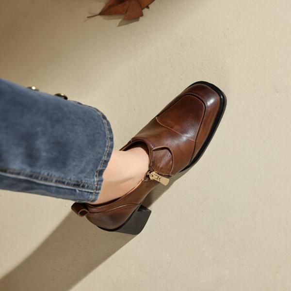 Handcrafted Luxury Leather Women's Shoes: Elegance Through Artisanal Craftsmanship(Edfmr8203)