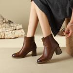 Handcrafted Luxury Leather Women's Shoes: Elegance in Every Stitch(Edfmr28073)