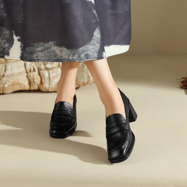 Elegant Handcrafted Leather Women’s Shoes - Luxury Craftsmanship(Edfmr7905)