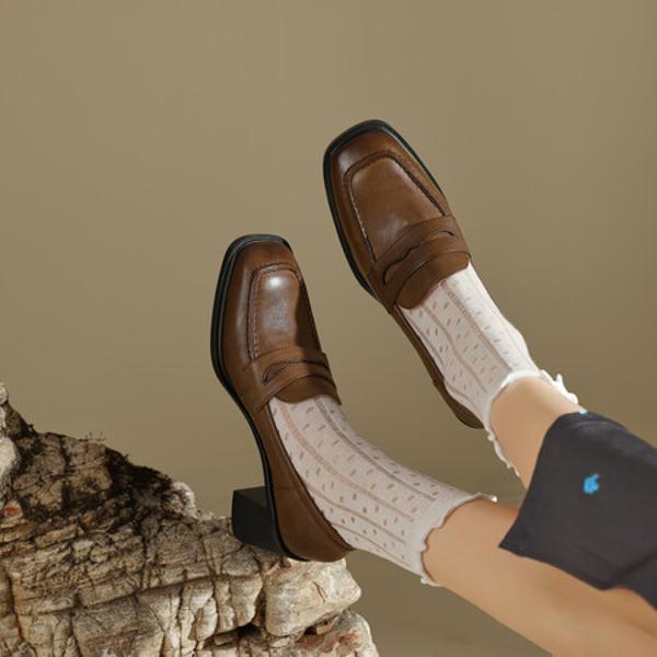 Elegant Handcrafted Leather Women’s Shoes - Luxury Craftsmanship(Edfmr7905)