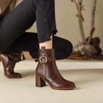 Handcrafted Leather Women's Shoes: Luxurious Elegance & Quality(Edfmr28066)