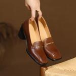 Luxurious Handcrafted Leather Women's Shoes - Exquisite Quality and Timeless Elegance(Edfmr79019)