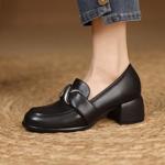 Luxurious Handcrafted Leather Women's Shoes for Elegance(Edfmr84925)