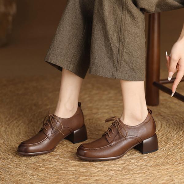 Handcrafted Leather Women's Shoes: Elegant Luxury Quality(Edfmr84933)