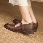 Luxury Handcrafted Leather Women's Shoes: Elegant Artisan Craftsmanship(Edfmr84730)