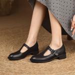 Luxury Handcrafted Leather Women's Shoes: Elegant Artisan Craftsmanship(Edfmr84730)