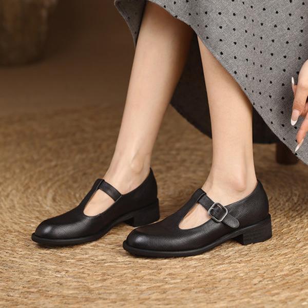 Luxury Handcrafted Leather Women's Shoes: Elegant Artisan Craftsmanship(Edfmr84730)