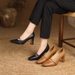 Exquisite Handcrafted Leather Shoes for Elegant Women(Edfmr61943)