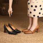 Exquisite Handcrafted Leather Shoes for Elegant Women(Edfmr61943)