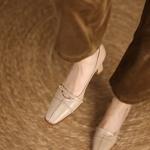 Handcrafted Luxury Leather Women's Shoes - Timeless Elegance(Edfmr61941)