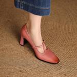 Exquisite Handcrafted Genuine Leather Women's Shoes for Luxurious Elegance(Edfmr61966)
