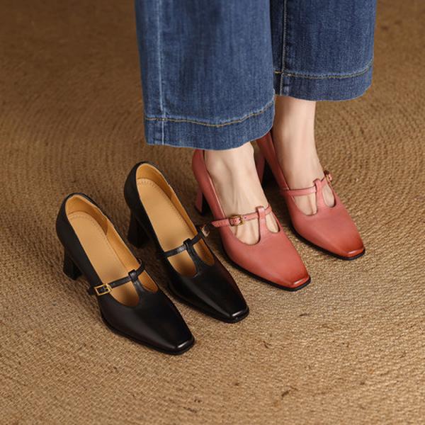 Exquisite Handcrafted Genuine Leather Women's Shoes for Luxurious Elegance(Edfmr61966)