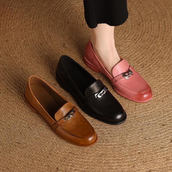 Exquisite Handcrafted Leather Women's Shoes for Elegance(Edfmr85252)