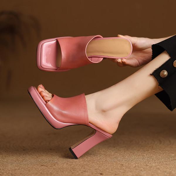 Elegant Handcrafted Leather Women's Shoes - Luxurious Craftsmanship(Edfmr78275)