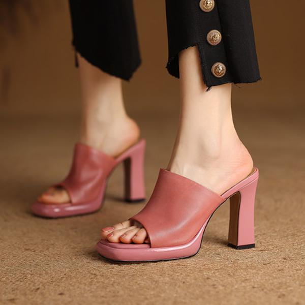 Elegant Handcrafted Leather Women's Shoes - Luxurious Craftsmanship(Edfmr78275)