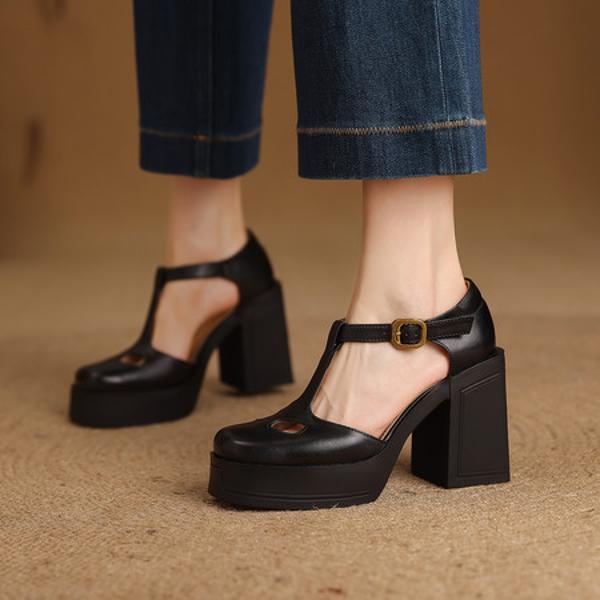 Exquisite Handcrafted Leather Women's Shoes: Luxurious Elegance(Edfmr85781)