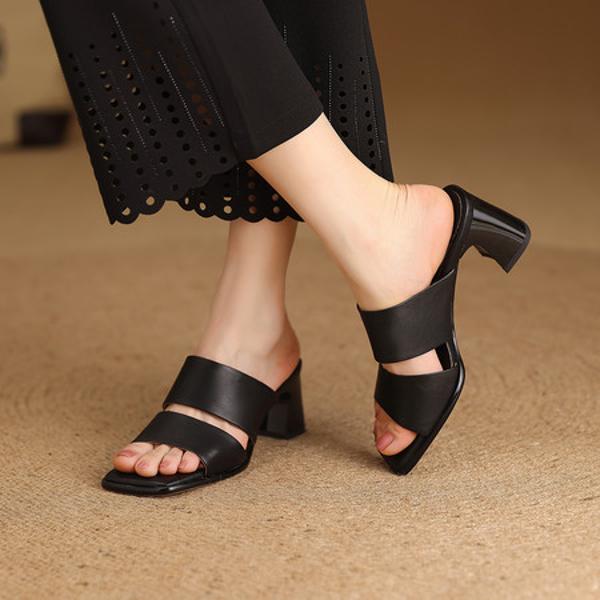 Exquisite Handmade Leather Women's Shoes, Elegant Craftsmanship(Edfmr86769)