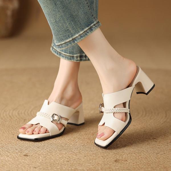 "Exquisite Handcrafted Leather Women's Shoes: Luxury, Elegance, and Quality"(Edfmr86796)