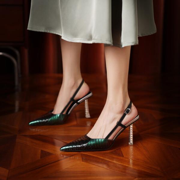 Elegant Handmade Leather Women's Shoes of Superior Craftsmanship(Ediandian88166)