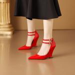 Handcrafted Genuine Leather Women's Shoes: A Fusion of Luxe Craftsmanship and Elegance(Ediandian86059)