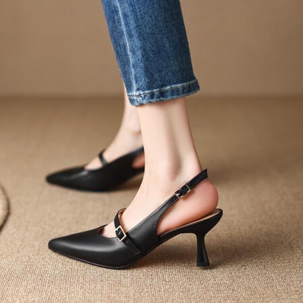 Handcrafted Leather Women's Shoes: Elegant Luxury Quality(EdidoD3142)