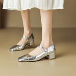 Elegant Handcrafted Genuine Leather Women's Shoes: Luxury Meets Artistry.(EdlnxD9372)