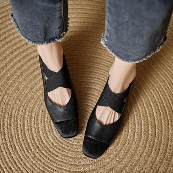 Handcrafted Luxury Leather Women’s Shoes - Timeless Elegance(Edlnx7139)