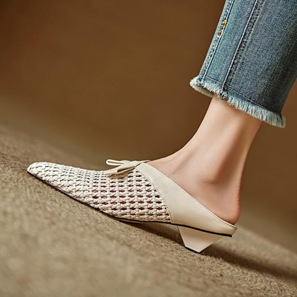 Elegant Handcrafted Genuine Leather Women's Shoes - Luxurious Artisanal Quality(Edlnx208)