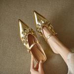 Handcrafted Luxury Leather Women's Shoes, Exquisite Quality(Edlnx209)