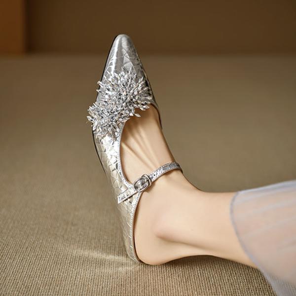 Handcrafted Luxury Leather Women's Shoes for Elegance(EdlnxDL986)