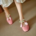 Elegant Handmade Leather Women's Shoes - Luxurious Craftsmanship(Edlnx9399)