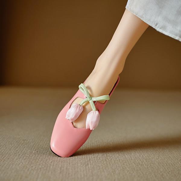 Elegant Handmade Leather Women's Shoes - Luxurious Craftsmanship(Edlnx9399)