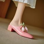 Elegant Handmade Leather Women's Shoes - Luxurious Craftsmanship(Edlnx9399)