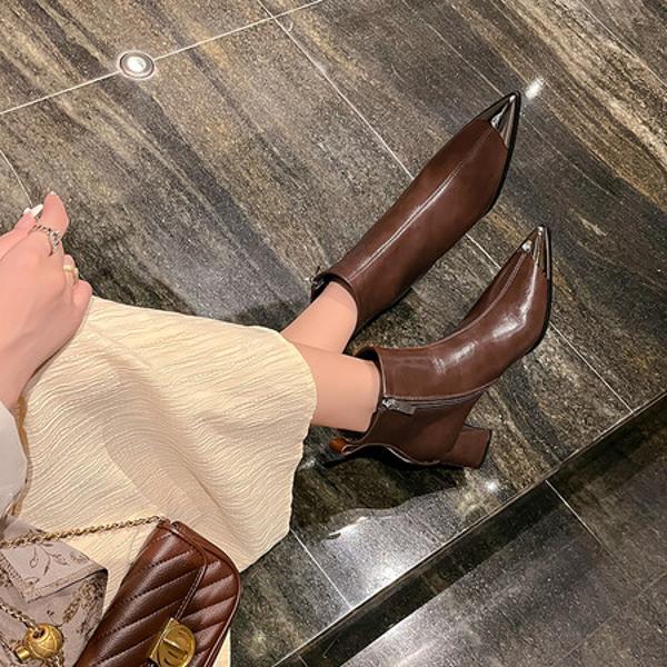 Luxurious Handcrafted Leather Women's Shoes: Elegant Artistry and Quality(EdmdA6112)